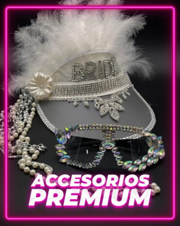 Set Novia Premium "Visera + Anteojo"