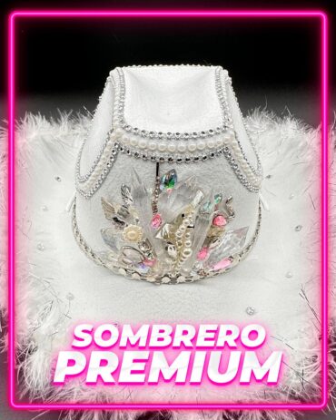 Sombrero Blanco Plumas