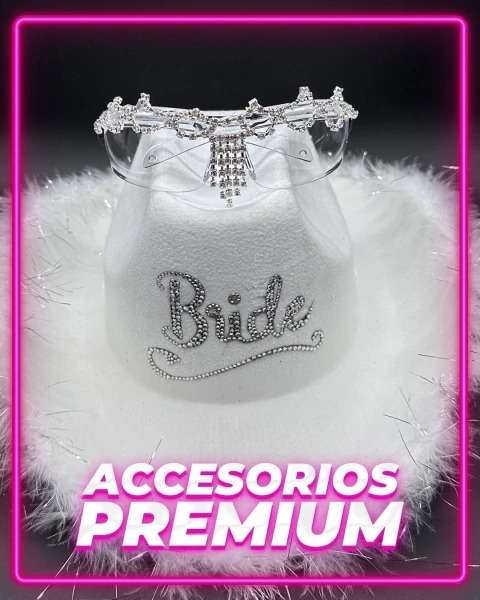 Sombreor Blanco Bride + Anteojos