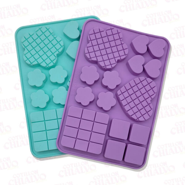Molde Silicona Corz/Cuad/Flor