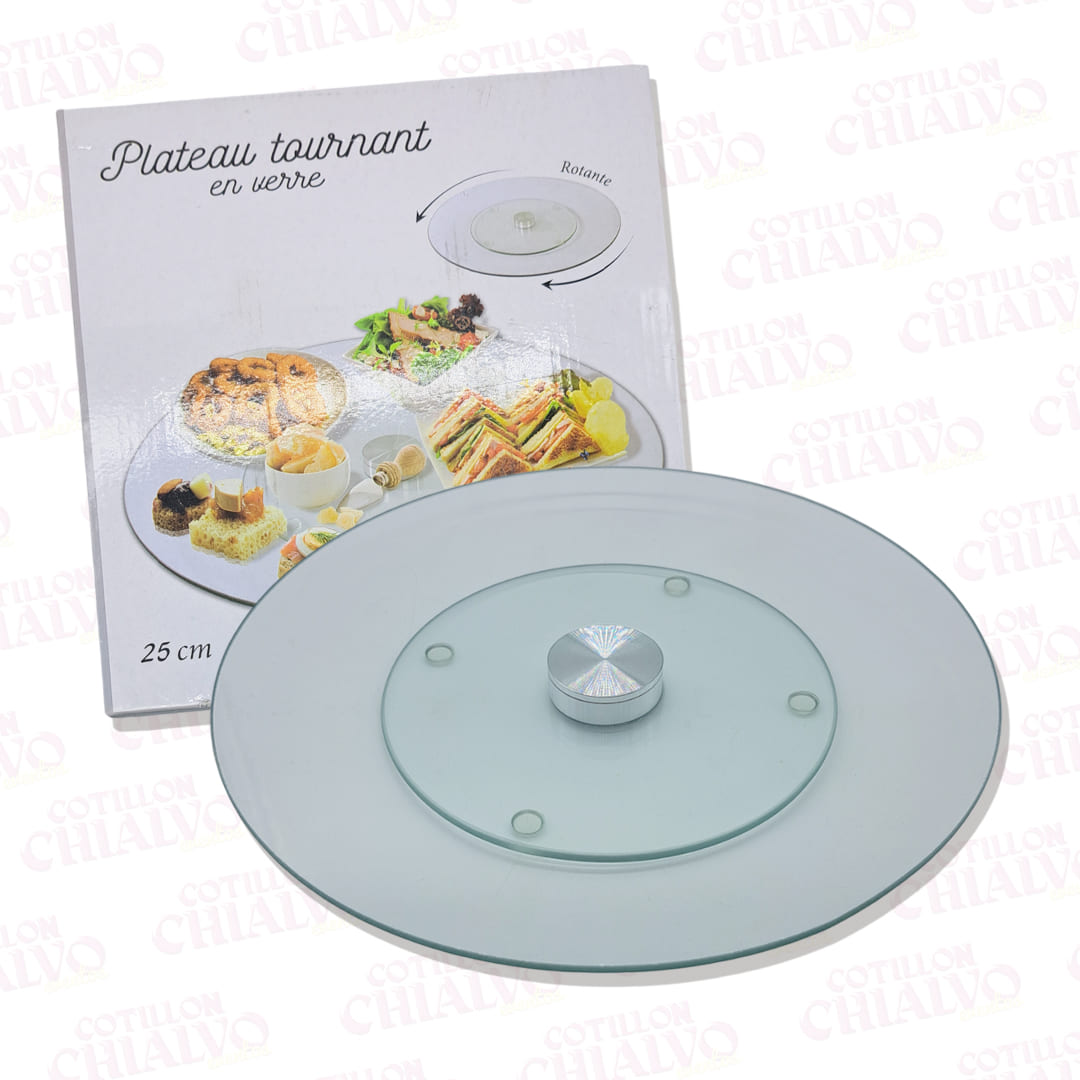 Plato Giratorio Vidrio 25cm