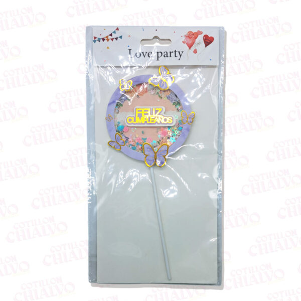 Topper F/C Circular Lentejuela