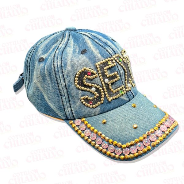 Gorra Jeans C/Strass