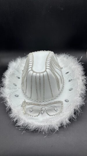 Sombrero c/Plumas Diamantes + Anteojos