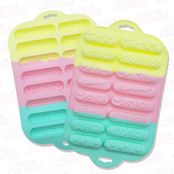 Molde Silicona Vainillas Multicolor  (24x18cm)