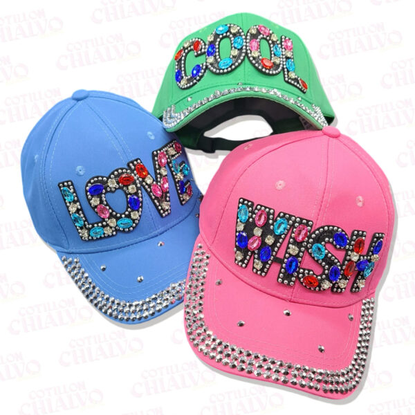 Gorra Frase C/Strass