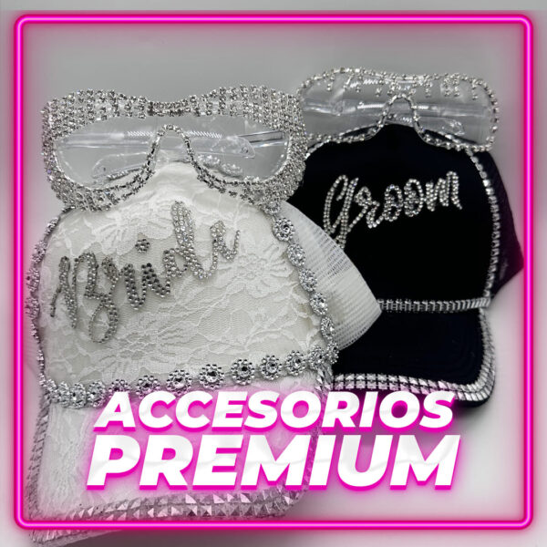 Gorra Novio/Novia + Anteojo personalizado