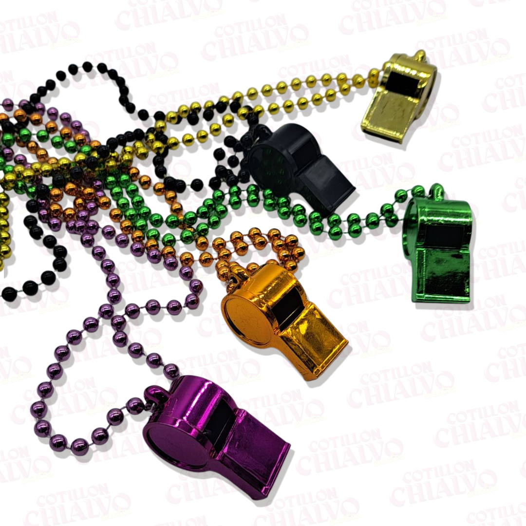 Collar De Cuenta Silbato 80cm