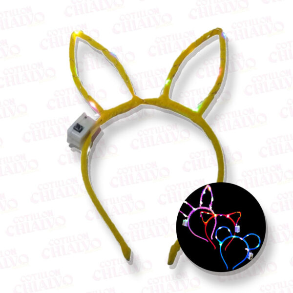Vincha Oreja Gato con Led