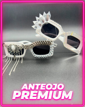 Anteojo Blanco con Gemas